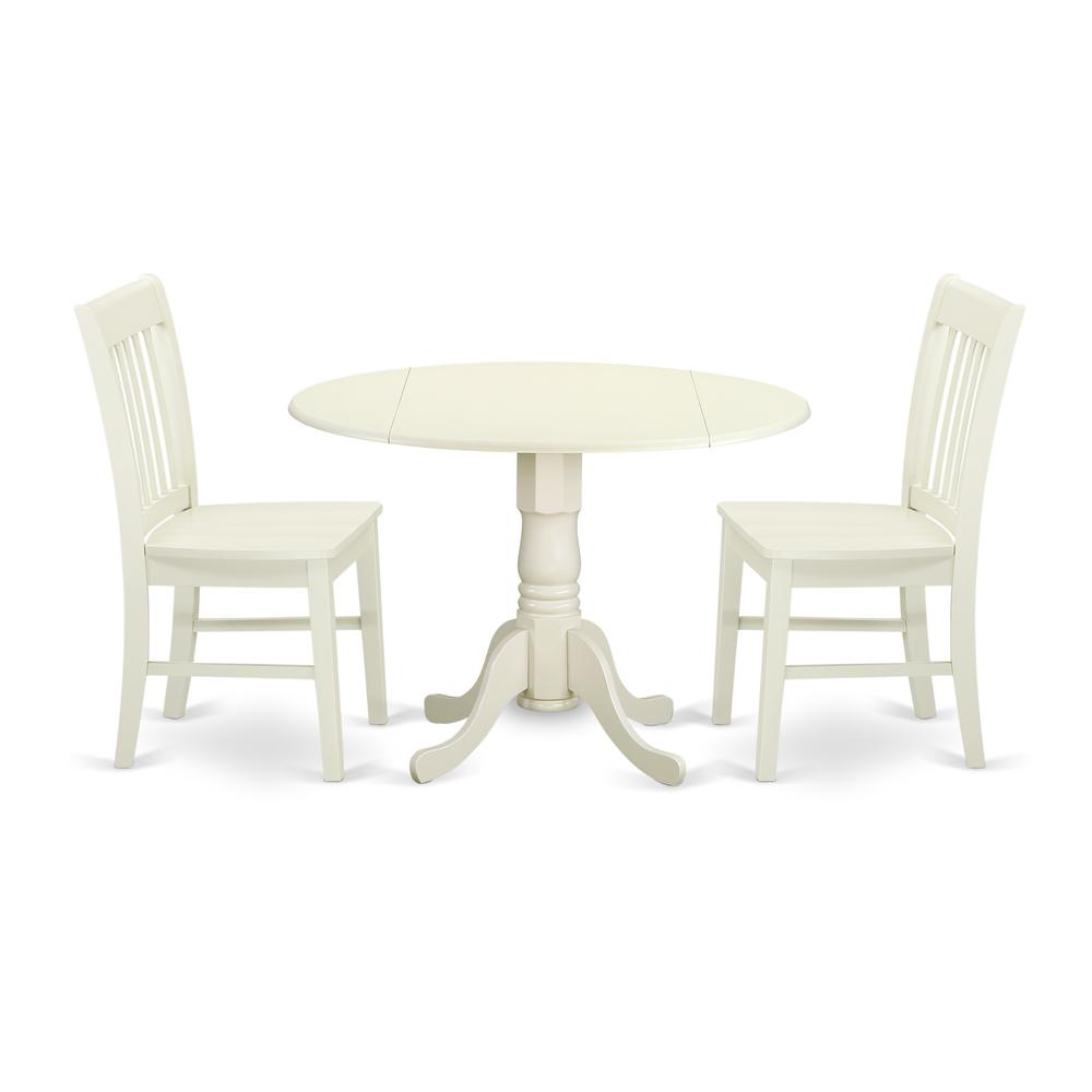 Dining Room Set Linen White, DLNO3-LWH-W