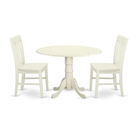 Dining Room Set Linen White, DLNO3-LWH-W