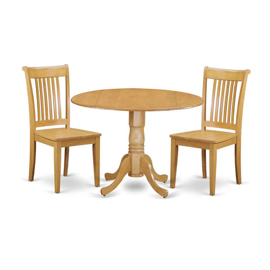 Dining Room Set Oak, DLPO3-OAK-W