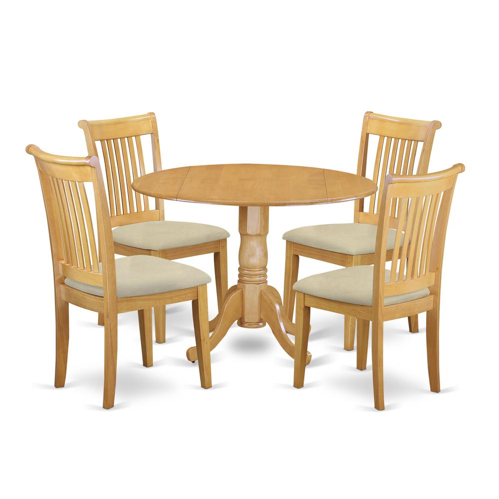 Dining Room Set Oak, DLPO5-OAK-C