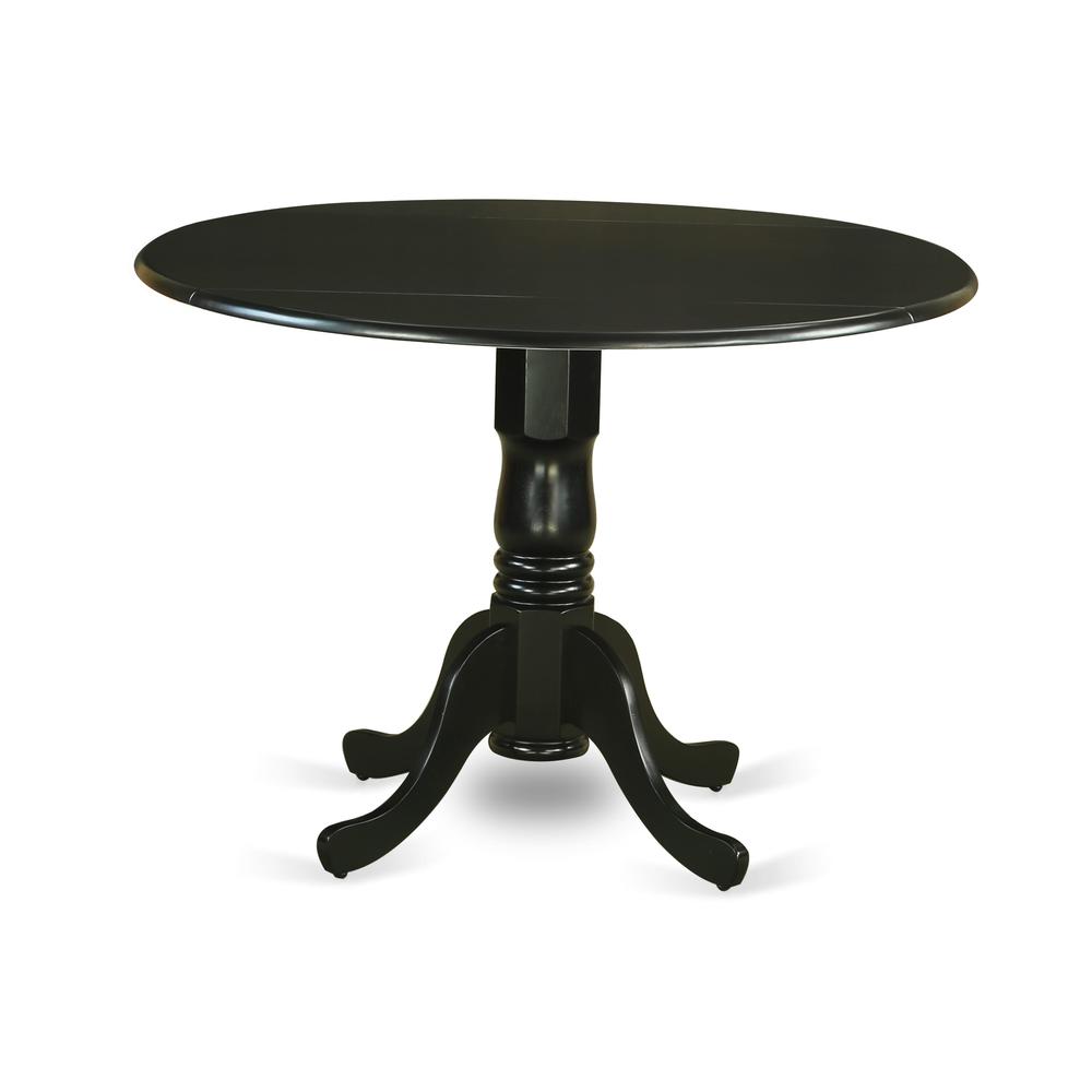 Dublin  Round  Table  with  two  9"  Drop  Leaves  -  Black  Finish