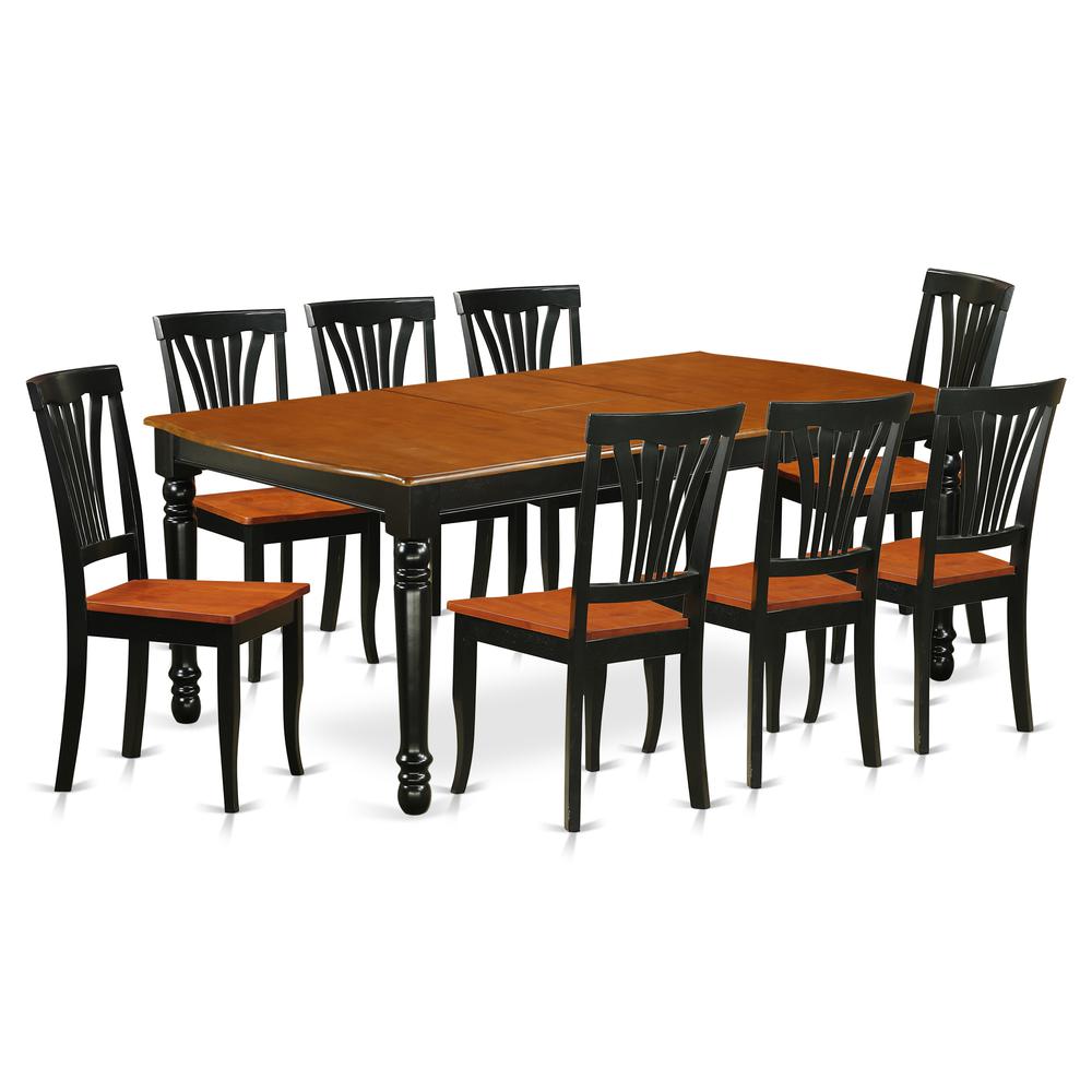 Dining Room Set Black & Cherry, DOAV9-BCH-W