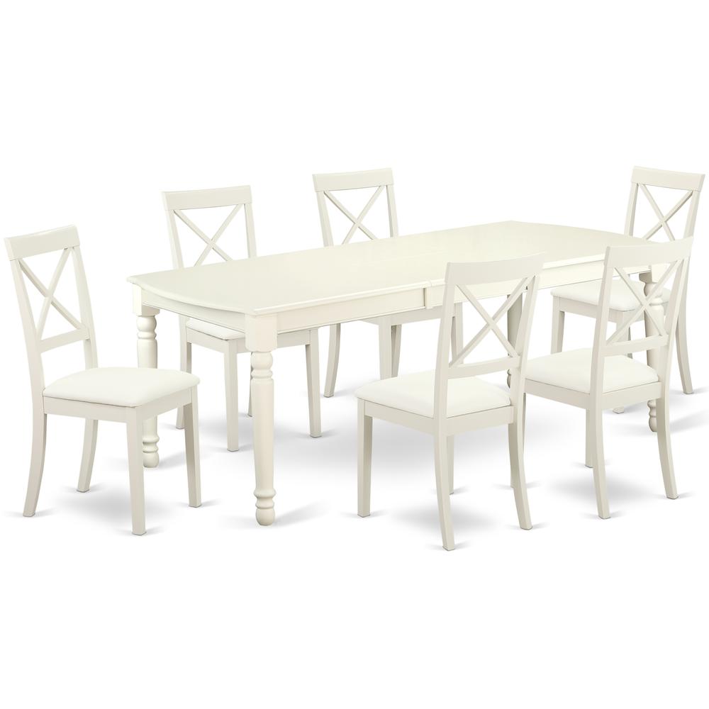 Dining Room Set Linen White, DOBO7-LWH-LC