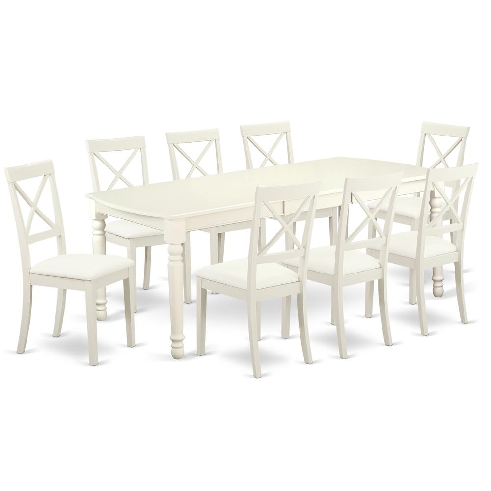 Dining Room Set Linen White, DOBO9-LWH-LC