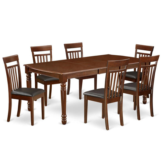 Dining Room Set Mahogany, DOCA7-MAH-LC