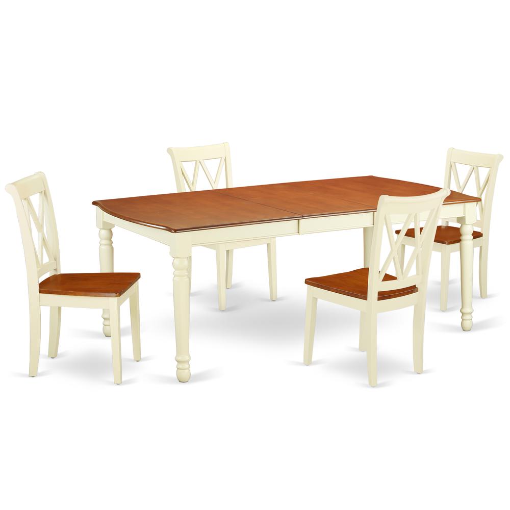 Dining Room Set Buttermilk & Cherry, DOCL5-BMK-W