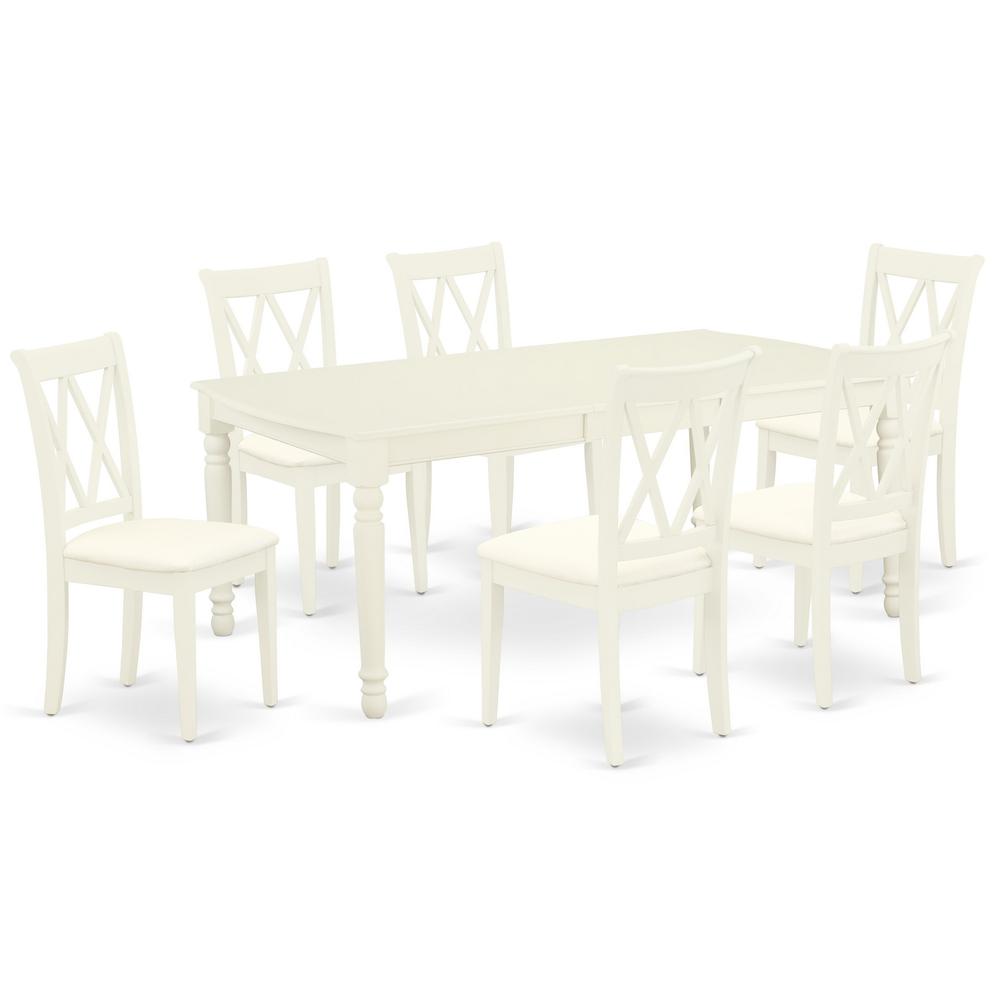 Dining Room Set Linen White, DOCL7-LWH-C