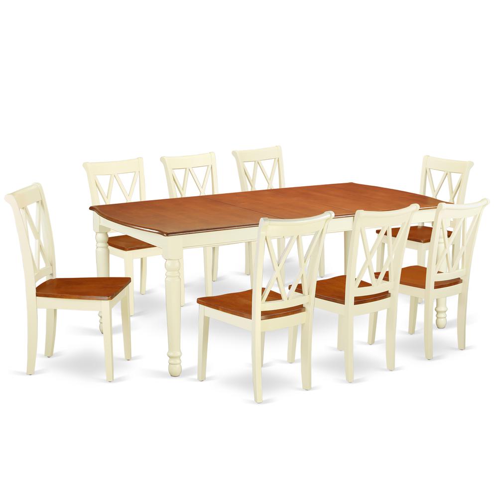 Dining Room Set Buttermilk & Cherry, DOCL9-BMK-W