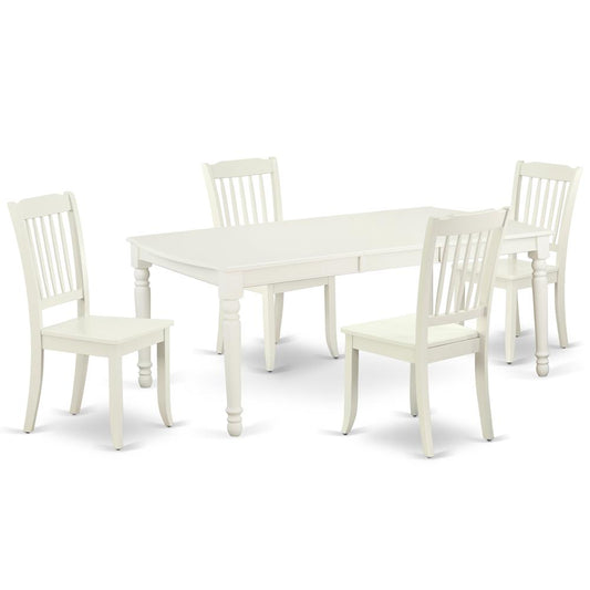 Dining Room Set Linen White, DODA5-LWH-W