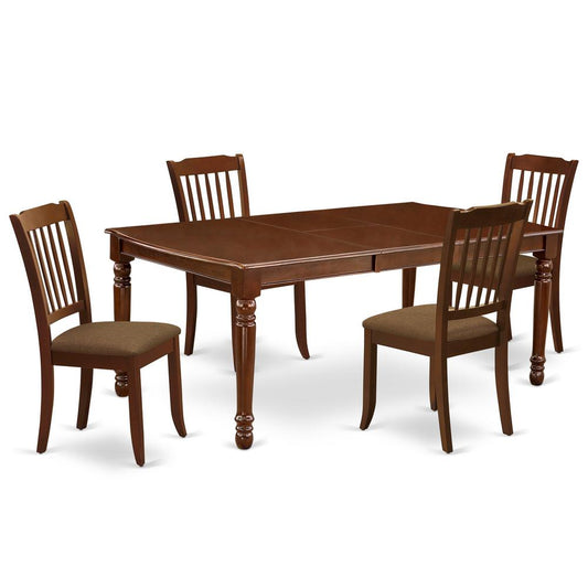 Dining Room Set Mahogany, DODA5-MAH-C