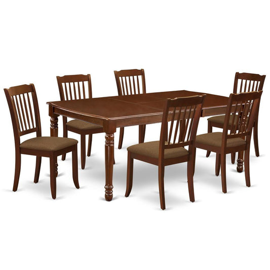 Dining Room Set Mahogany, DODA7-MAH-C