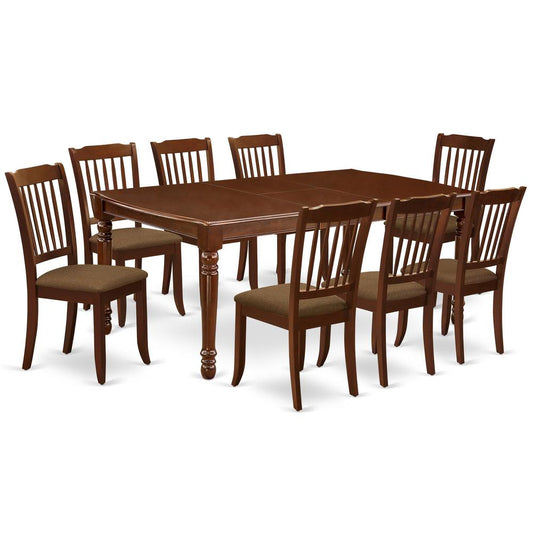 Dining Room Set Mahogany, DODA9-MAH-C