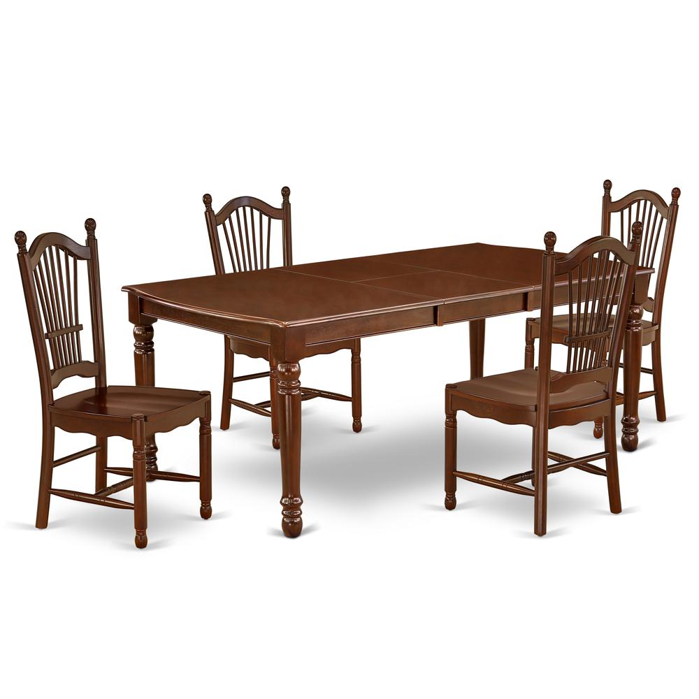 Dining Room Set Mahogany, DODO5-MAH-W