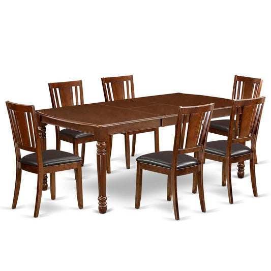 Dining Room Set Mahogany, DODU7-MAH-LC