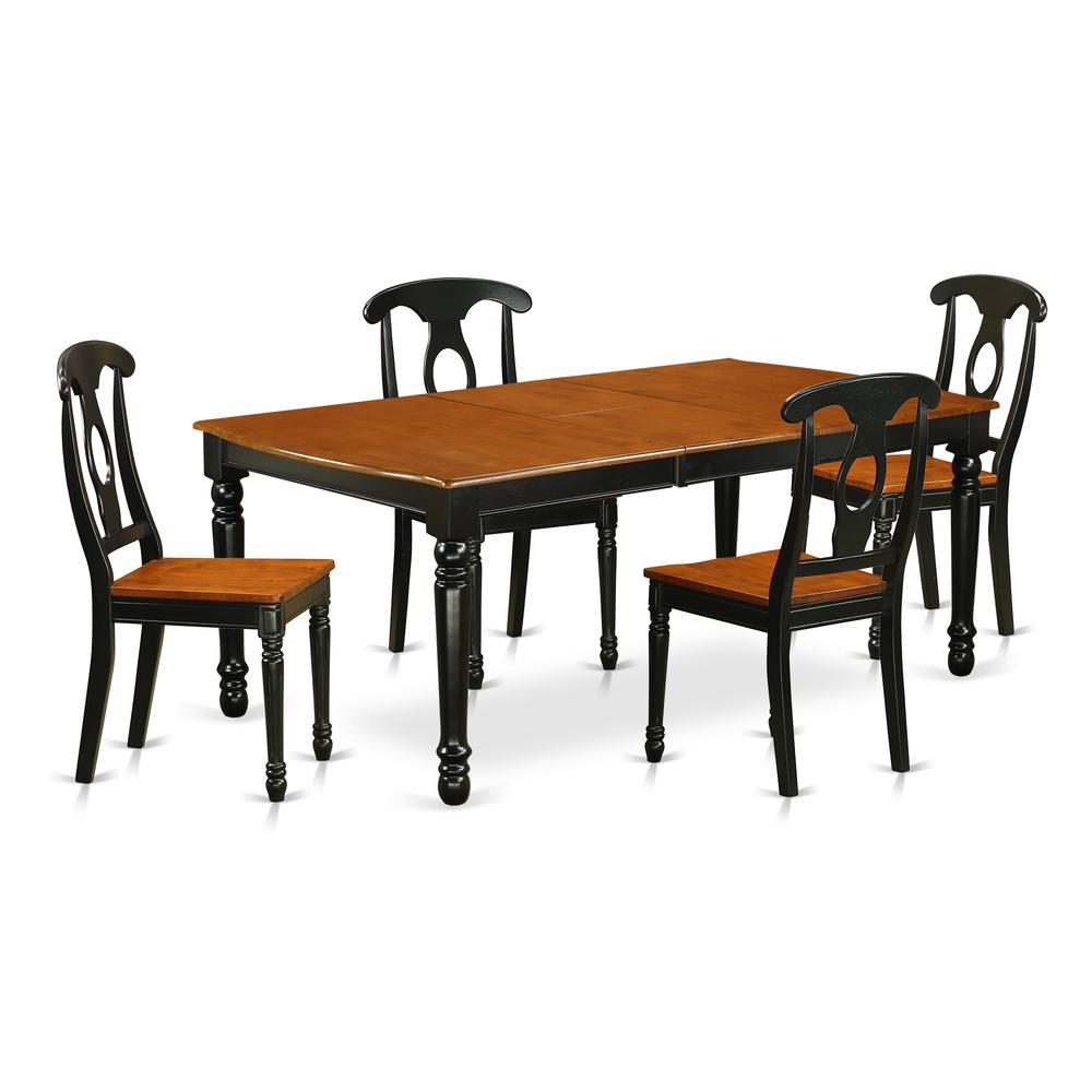 Dining Room Set Black & Cherry, DOKE5-BCH-W