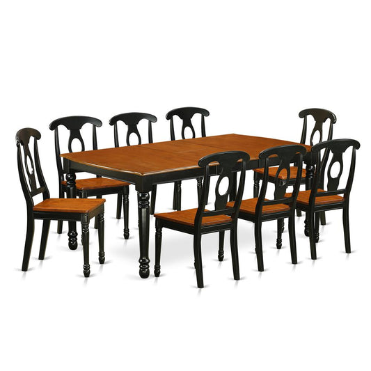 Dining Room Set Black & Cherry, DOKE9-BCH-W