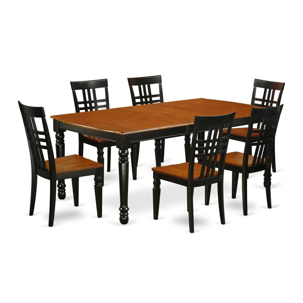 Dining Room Set Black & Cherry, DOLG7-BCH-W