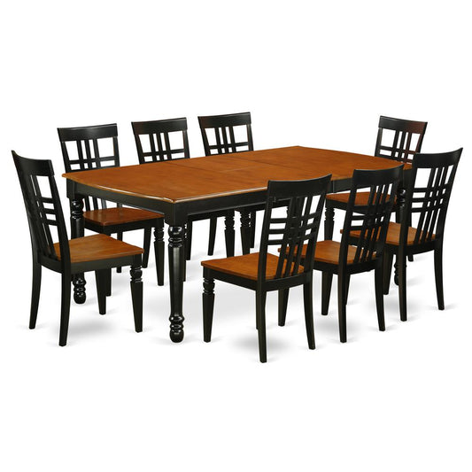 Dining Room Set Black & Cherry, DOLG9-BCH-W