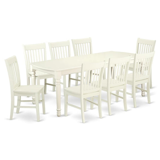 Dining Room Set Linen White, DONO9-LWH-W