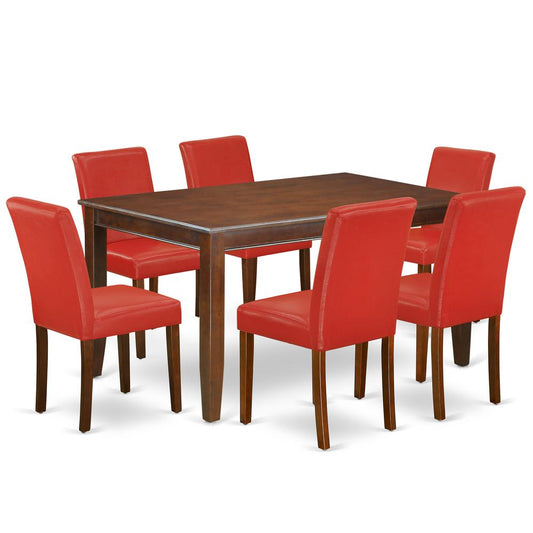 Dining Room Set Mahogany, DUAB7-MAH-72