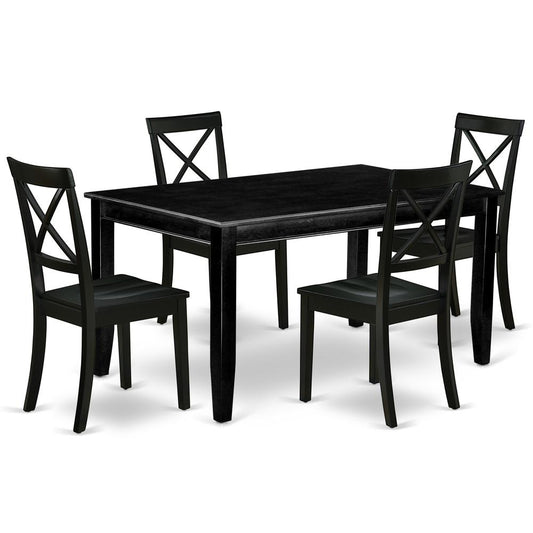 Dining Room Set Black, DUBO5-BLK-W