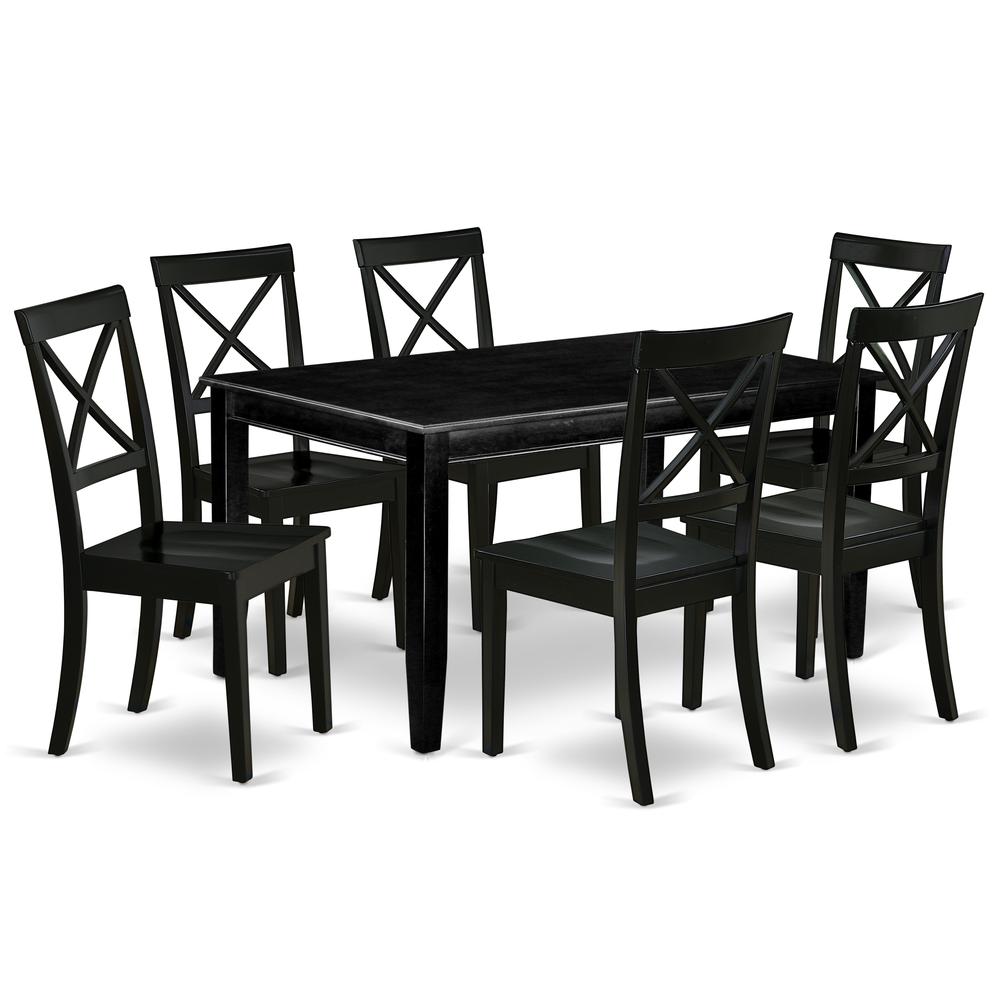 Dining Room Set Black, DUBO7-BLK-W