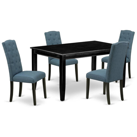 Dining Room Set Black, DUCE5-BLK-21