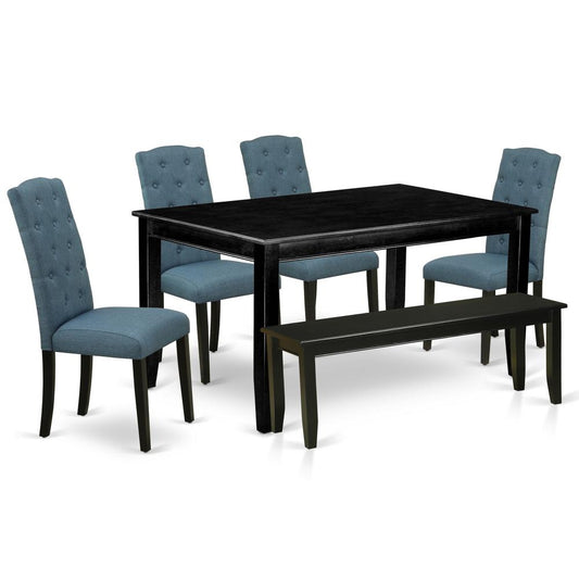 Dining Room Set Black, DUCE6-BLK-21