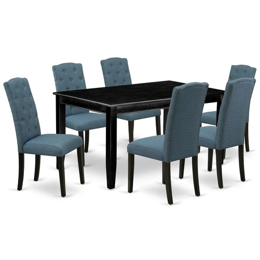 Dining Room Set Black, DUCE7-BLK-21