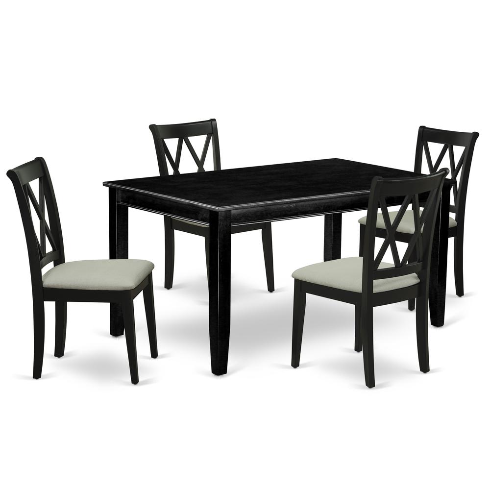 Dining Room Set Black, DUCL5-BLK-C