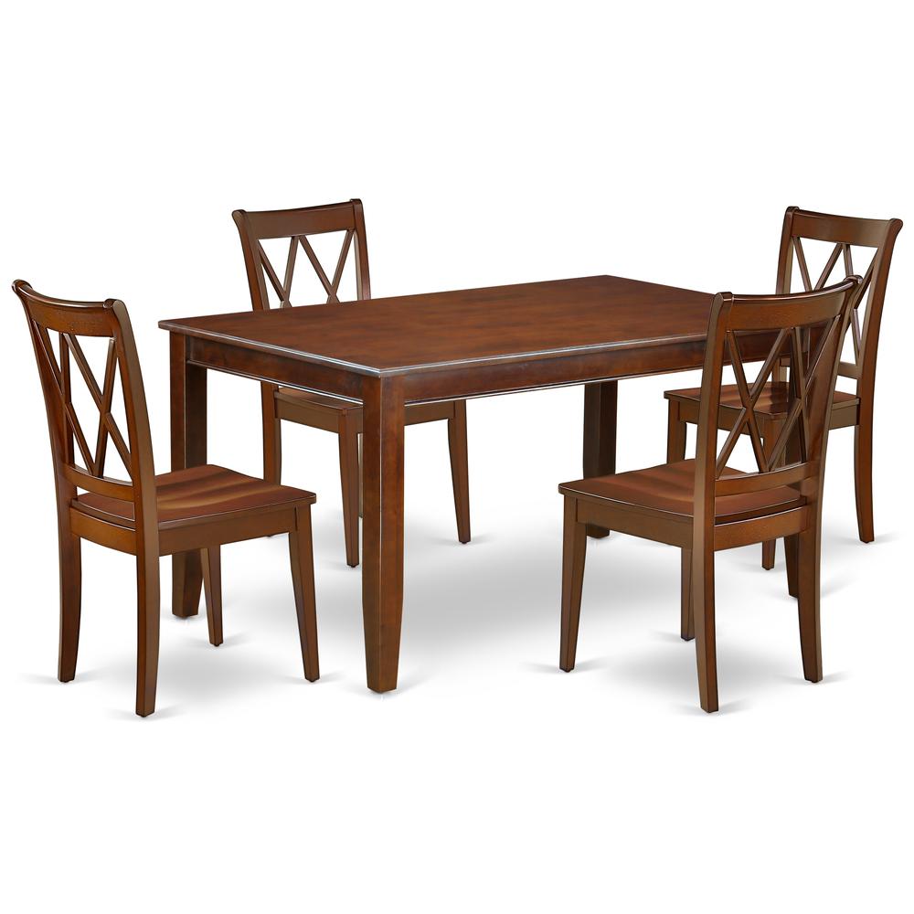 Dining Room Set Mahogany, DUCL5-MAH-W