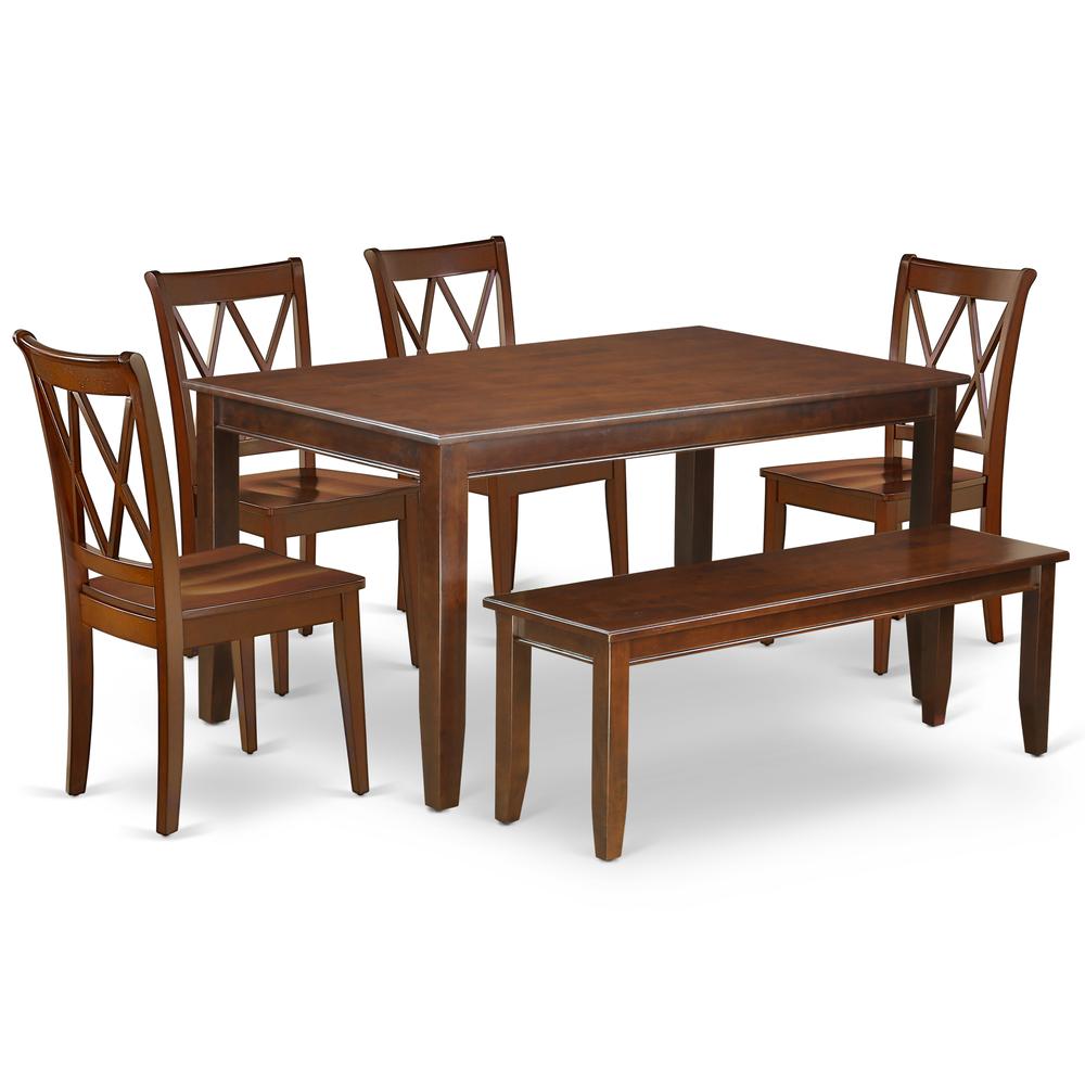 Dining Room Set Mahogany, DUCL6-MAH-W