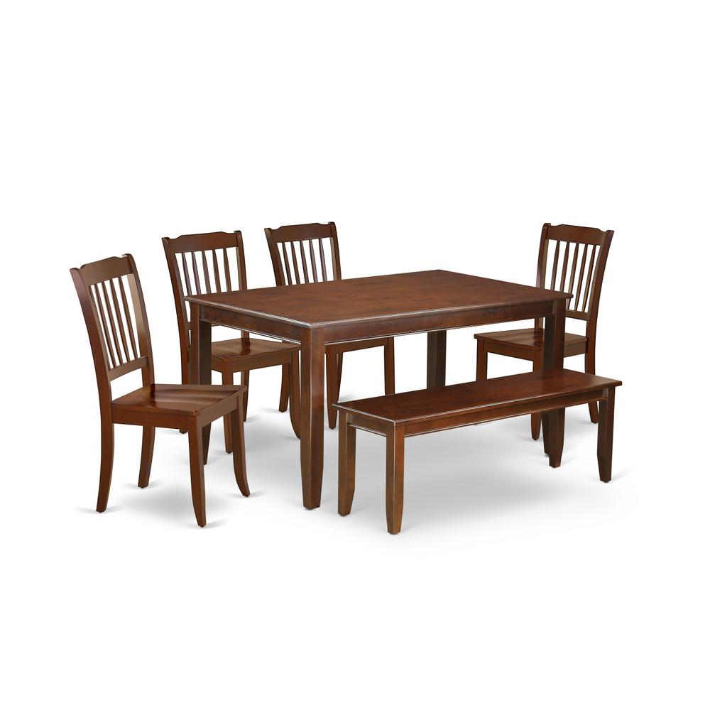 Dining Room Set Mahogany, DUDA6-MAH-W