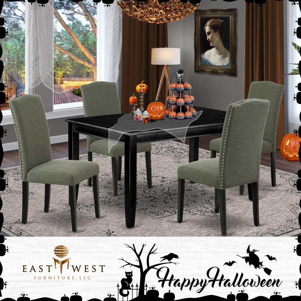 Dining Room Set Black, DUEN5-BLK-20