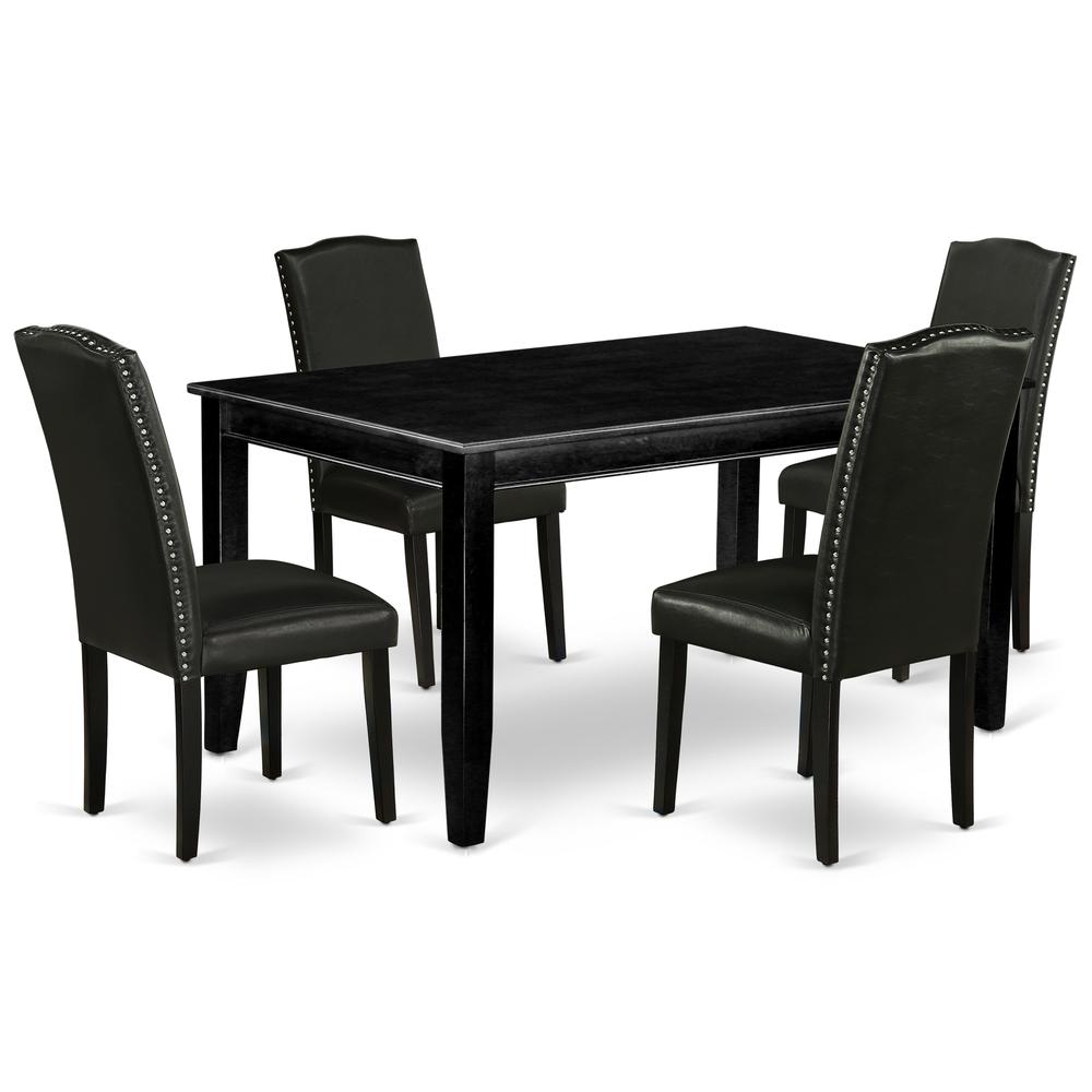 Dining Room Set Black, DUEN5-BLK-69