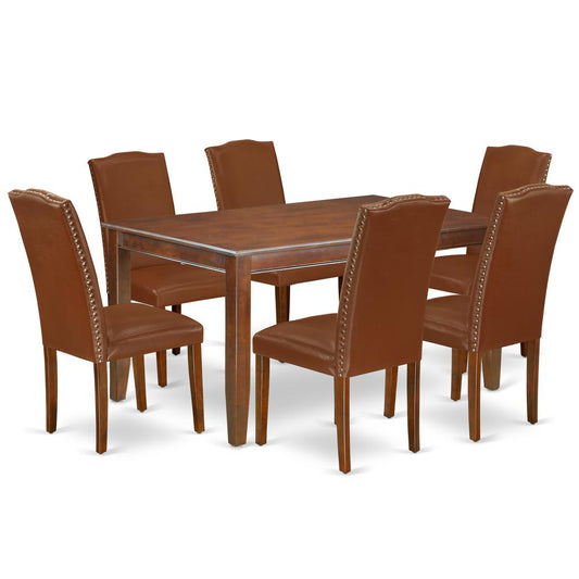 Dining Room Set Mahogany, DUEN7-MAH-66