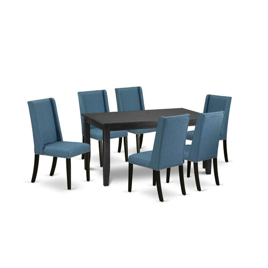 Dining Room Set Black, DUFL7-BLK-21