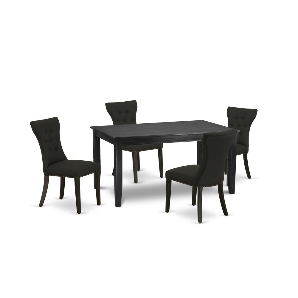 Dining Room Set Black, DUGA5-BLK-24