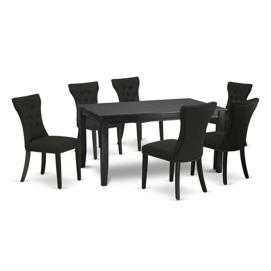 Dining Room Set Black, DUGA7-BLK-24