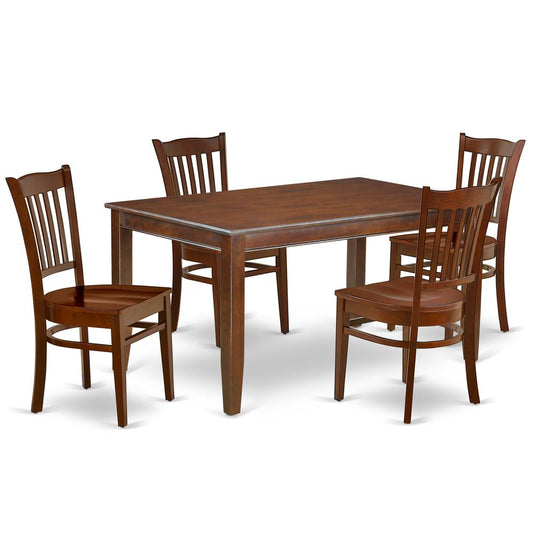 Dining Room Set Mahogany, DUGR5-MAH-W