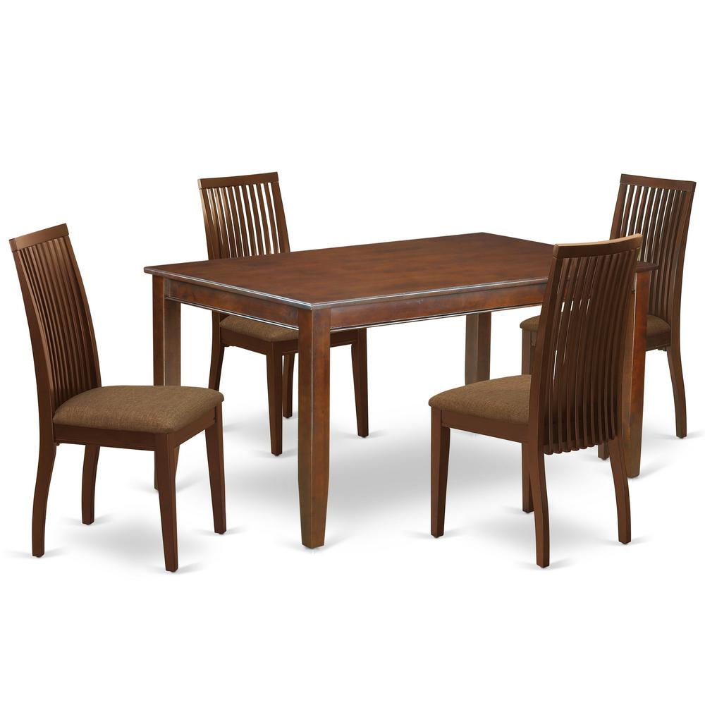 Dining Room Set Mahogany, DUIP5-MAH-C