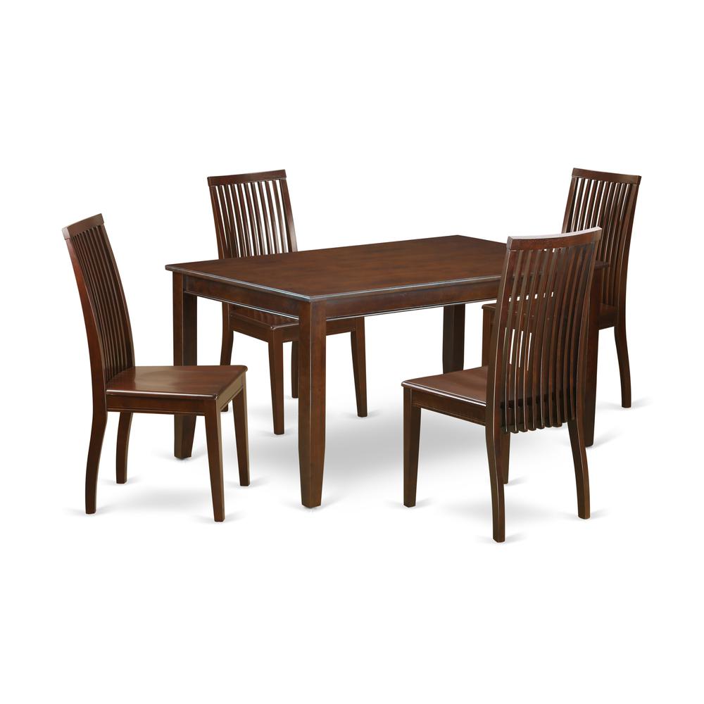 Dining Room Set Mahogany, DUIP5-MAH-W