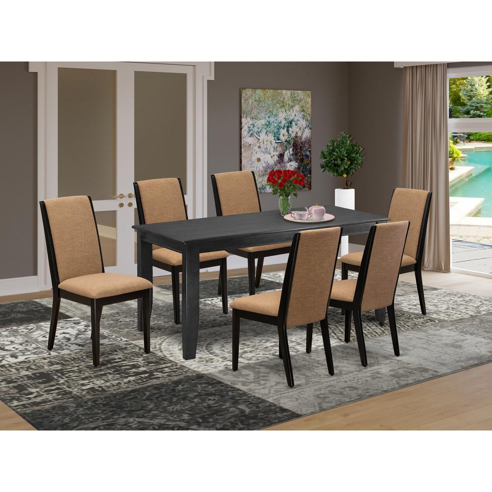 Dining Room Set Black, DULA7-BLK-47