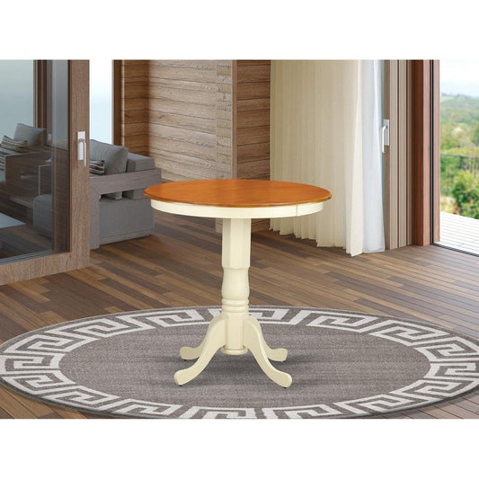 Eden  round  counter  height  table  finished  in  linen  white