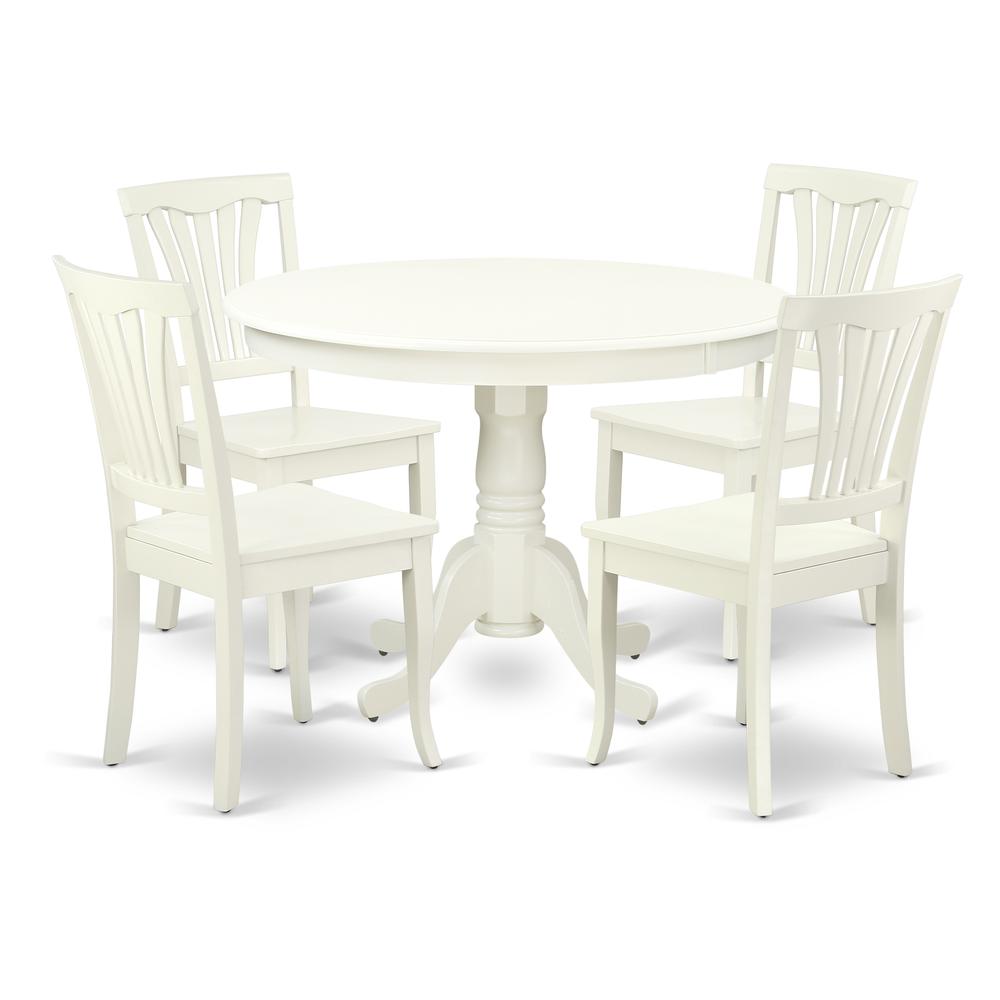 Dining Room Set Linen White, HLAV5-LWH-W