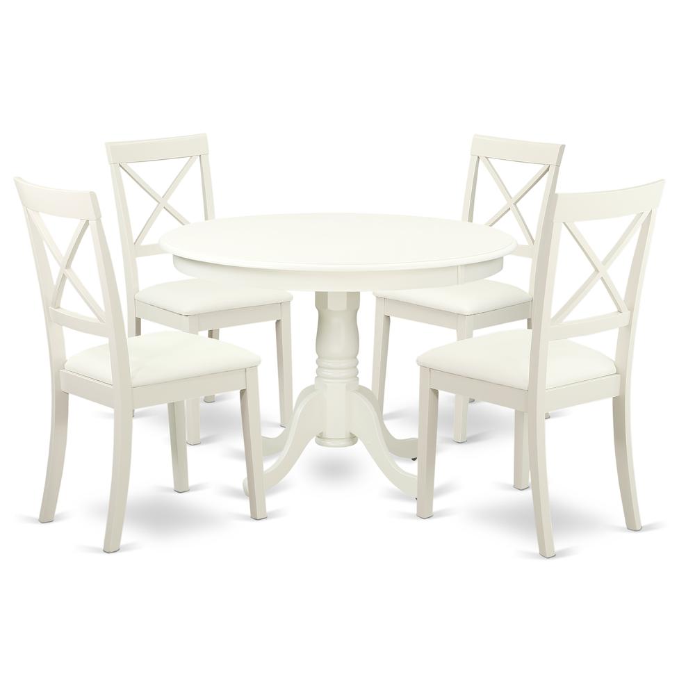 Dining Room Set Linen White, HLBO5-LWH-LC