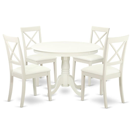 Dining Room Set Linen White, HLBO5-LWH-LC