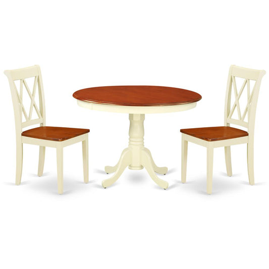 Dining Room Set Buttermilk & Cherry, HLCL3-BMK-W