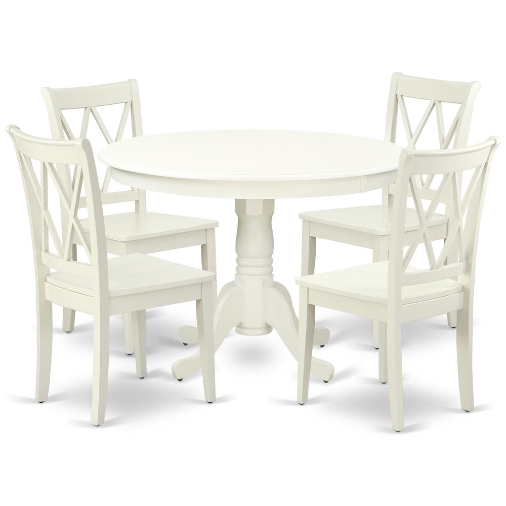 Dining Room Set Linen White, HLCL5-LWH-W