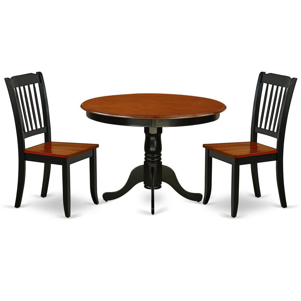 Dining Room Set Black & Cherry, HLDA3-BCH-W